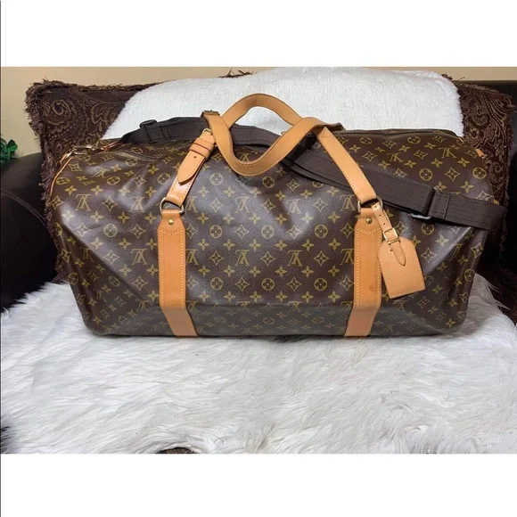 💎✨LARGE RARE✨💎 KEEPALL POLOCHON 65 Louis Vuitton TRAVEL - Picture 12 of 16
